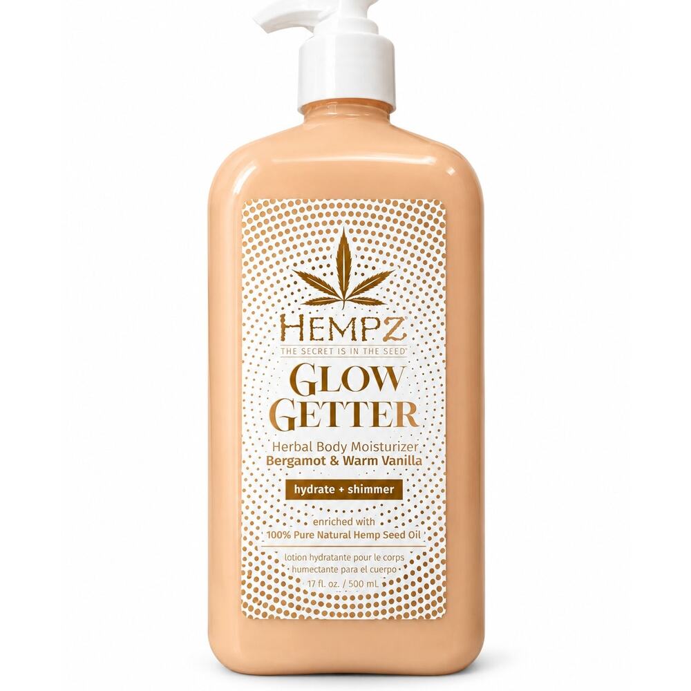 NEW Hempz Glow Getter Herbal Body Moisturizer Bergamot & Warm Vanilla 17 oz